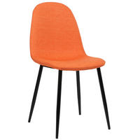 ESSZIMMERSTUHL MOVI Orange Stoff Metall 88x44x51 cm - Orange, Metall (44/88/51cm) - DELUKE