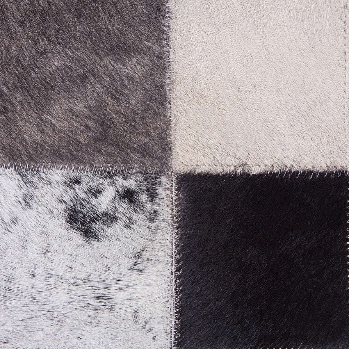 PATCHWORK-TEPPICH Rize 150/80 cm - Multicolor, Fell (80/150cm) - Beliani