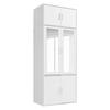 KLEIDERSCHRANK mit Spiegel Der Grenzenlose - Weiß, Holzwerkstoff (90/234/58cm) - Mokebo