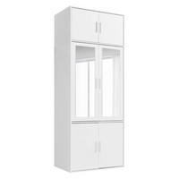 KLEIDERSCHRANK mit Spiegel Der Grenzenlose - Weiß, Holzwerkstoff (90/234/58cm) - Mokebo