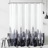 DUSCHVORHANG Eisenturm 180 x 200 cm Textil Wasserabweisend Waschbar - Multicolor, Textil (180/200cm)