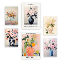 POSTER Set Mit 6 Lebendige Vasen In Vielseitiger Stil A3 & A4 Rahmenlos - Klar, Papier (29/3cm) - Nacnic