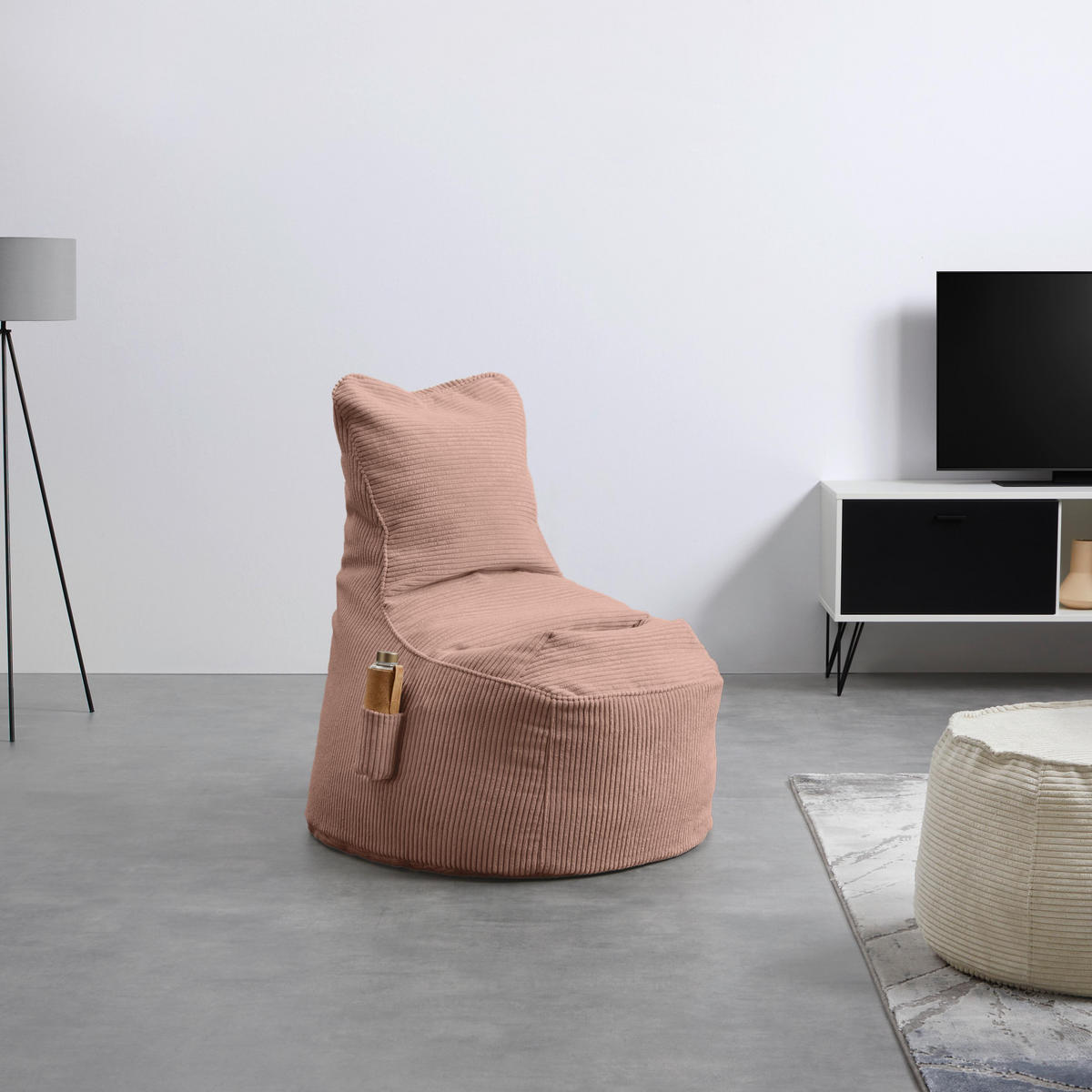 SITZSACK Cortona Cord Rosa - Rosa, Textil (85/100/85cm) - Mömax