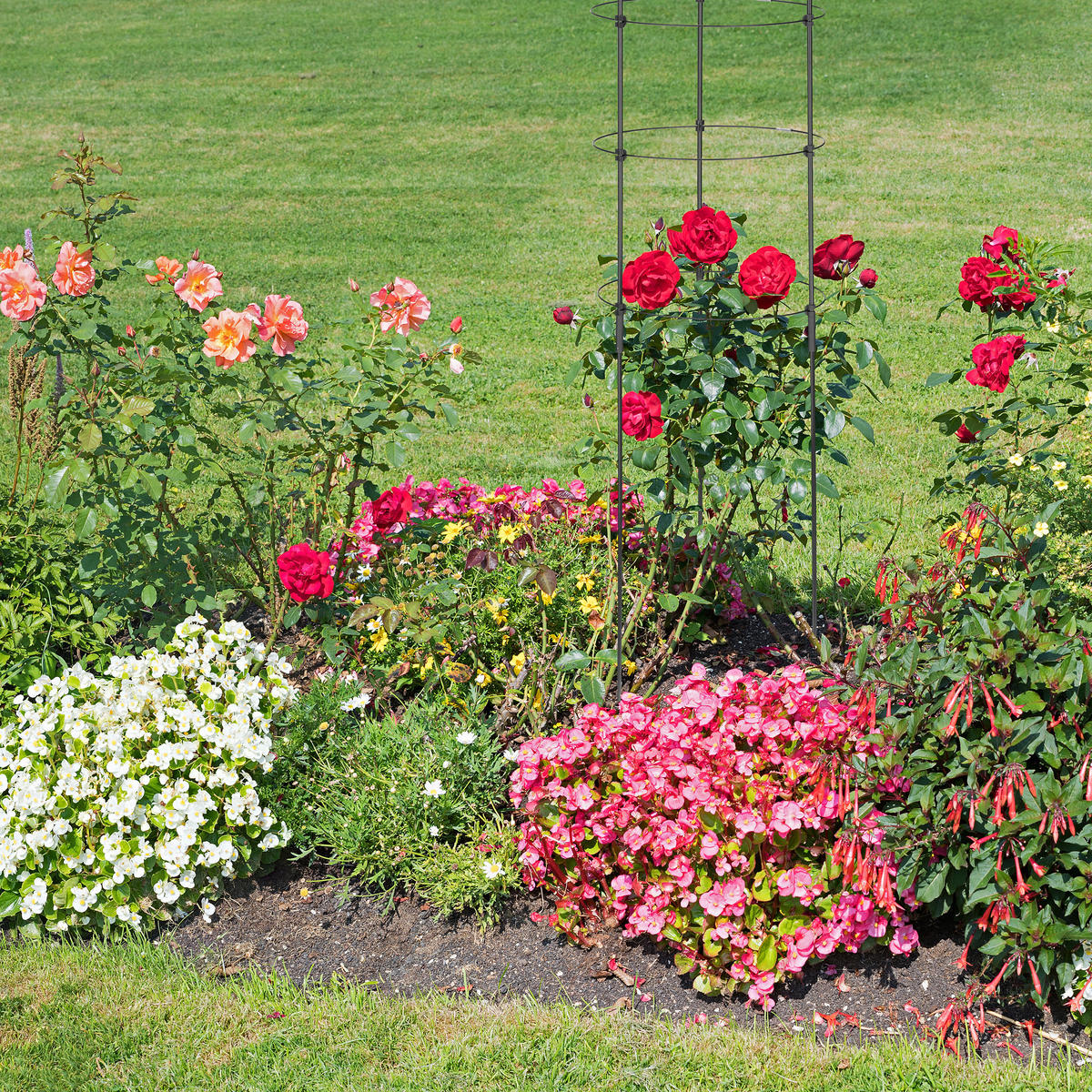 2XRANKHILFE - Schwarz, Kunststoff/Metall (30/120/30cm) - Relaxdays