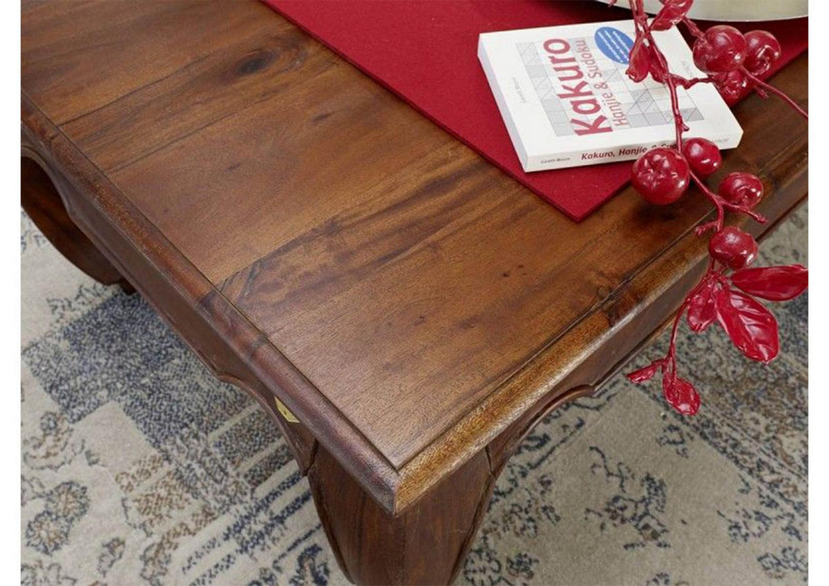 COUCHTISCH Akazie 135x70x40 nougat lackiert OPIUM #616 - Dunkelbraun, Holz (135/70/41cm) - Massivmoebel24