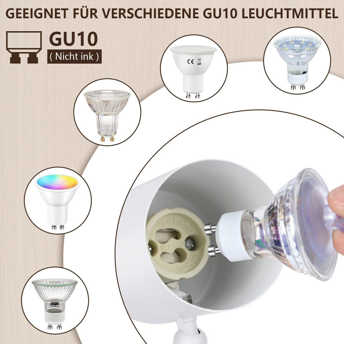 STRAHLER Mönchengladbach 3-flammig 42.5/9/16.5 cm - Weiß, Metall (42.5/9/16.5cm) - Nettlife