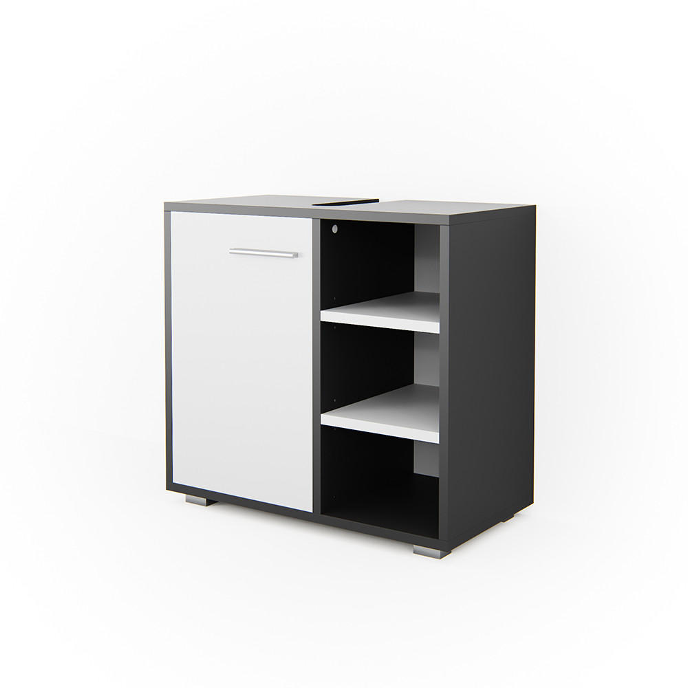 WASCHBECKENUNTERSCHRANK Perry Anthrazit 60 x 55.6 cm - Anthrazit, Holzwerkstoff (60/55.6/31.1cm) - Vicco
