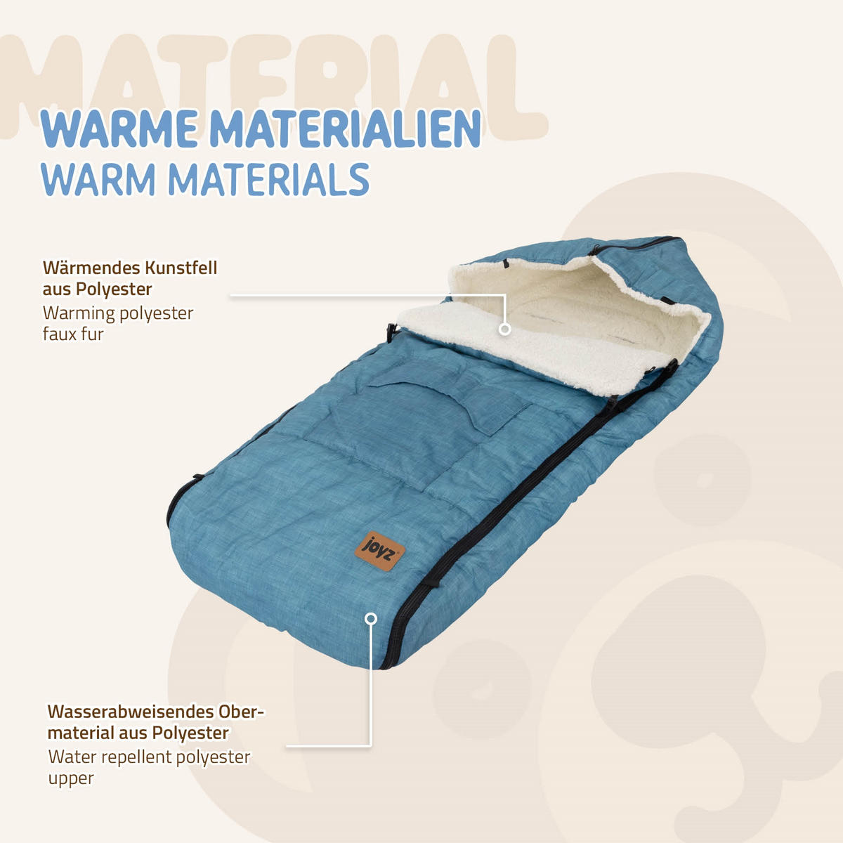 BABYFUSSSACK - Blau, Textil (48/10/94cm) - Joyz