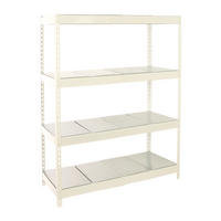 SCHWERLASTREGAL Big Metal Yeti Four HxBxT 200 x 120 x 45 cm Fachlast 400 kg Weiß - Weiß, Metall (120/200/45cm) - PROREGAL