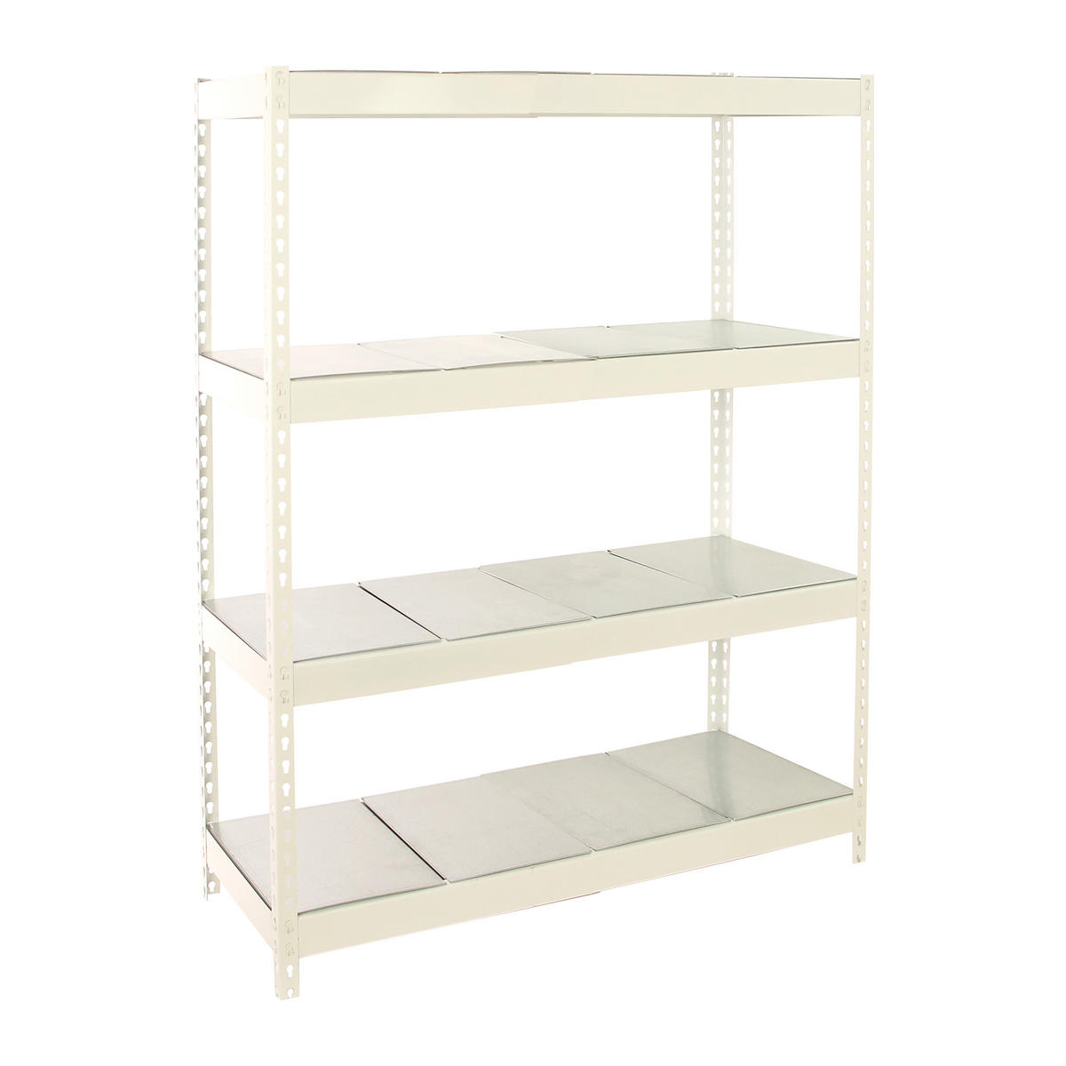 SCHWERLASTREGAL Big Metal Yeti Four HxBxT 200 x 120 x 45 cm Fachlast 400 kg Weiß - Weiß, Metall (120/200/45cm) - PROREGAL