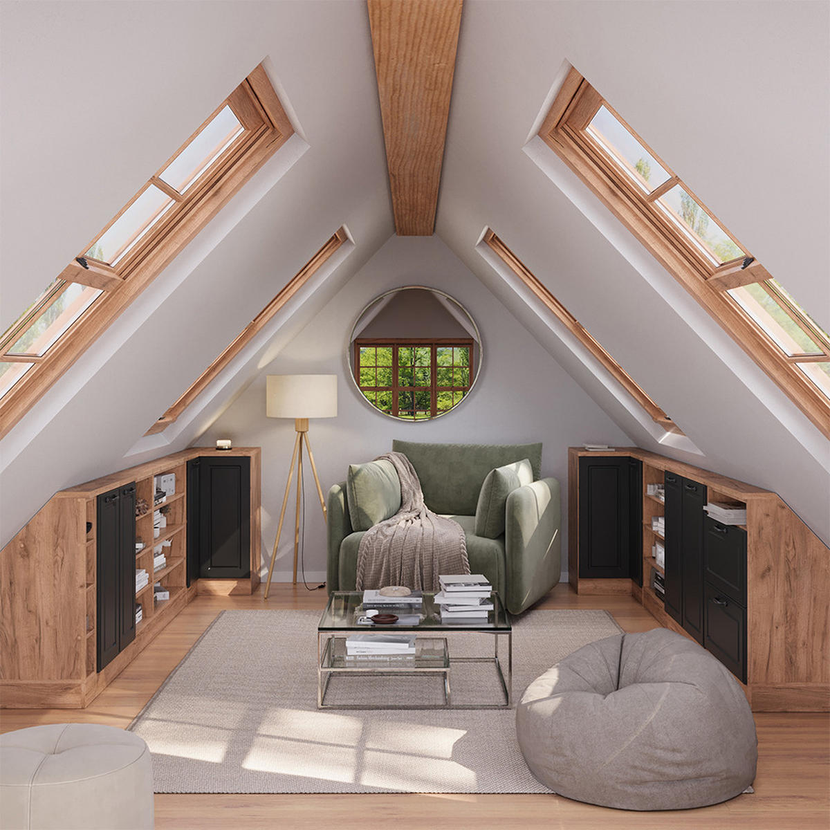 DACHSCHRÄGENSCHRANK ECKSCHRANK Rion Anthrazit Landhaus/Goldkraft Eiche 75.6 x 81.6 cm mit 1 Tür - Honigeiche/Anthrazit, Holzwerkstoff (75.6/81.6/75.6cm) - Vicco