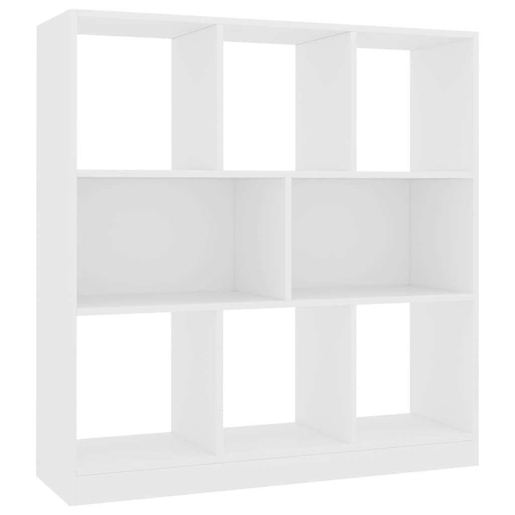 vidaXL Bücherregal Weiß 97.5x100x29.5 cm