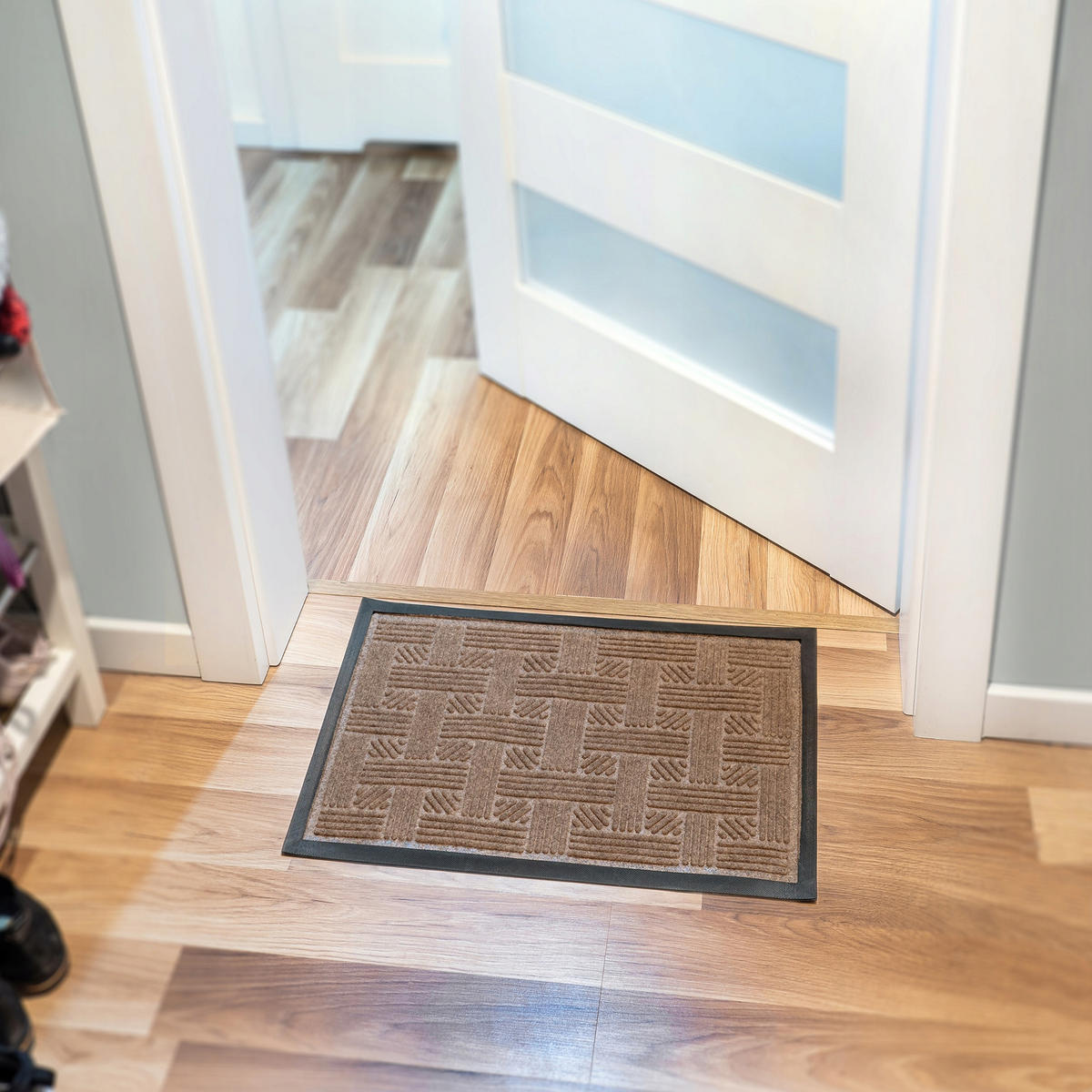 FUSSMATTE 60 x 40 cm, braun - Braun, Kunststoff (60/40cm) - KADAX