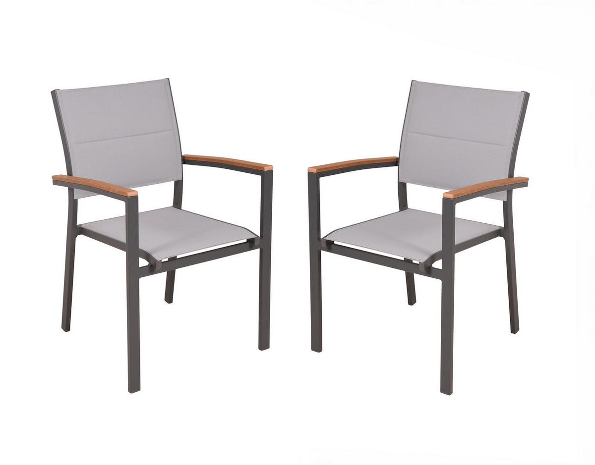 GARTENSTUHL 2er Set Karina Stapelstuhl - Hellbraun, Kunststoff (45/87.5/39cm) - DELUKE