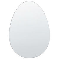 WANDSPIEGEL silber oval 50/70 cm Montresor - Silberfarben, Glas (50/70/1cm) - Beliani