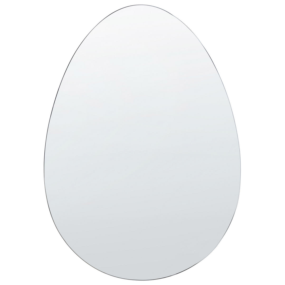 WANDSPIEGEL silber oval 50/70 cm Montresor - Silberfarben, Glas (50/70/1cm) - Beliani