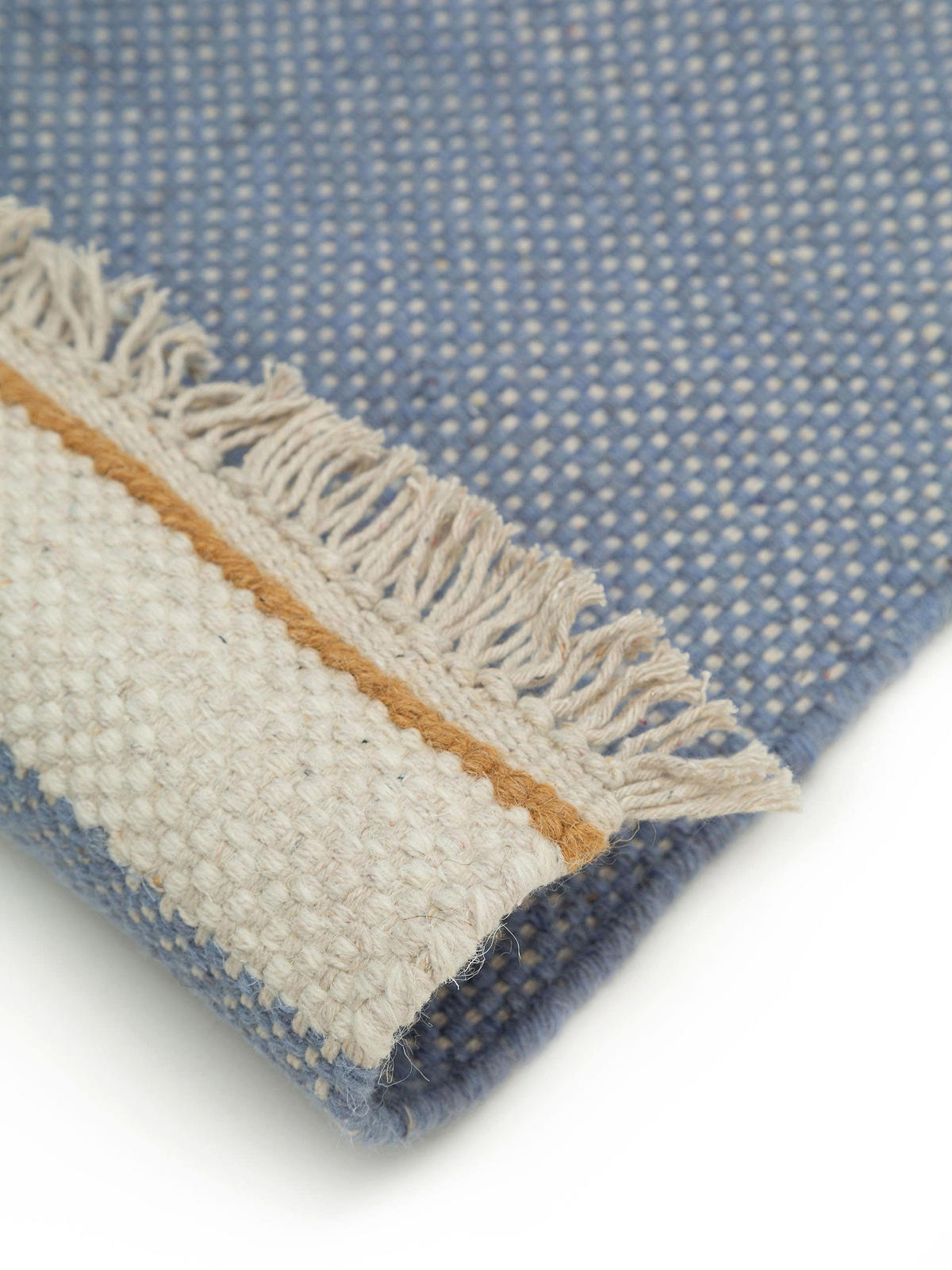 WOLLTEPPICH-LÄUFER Karla Blau 70x200 cm - Blau, Textil (70/200cm) - benuta Pop