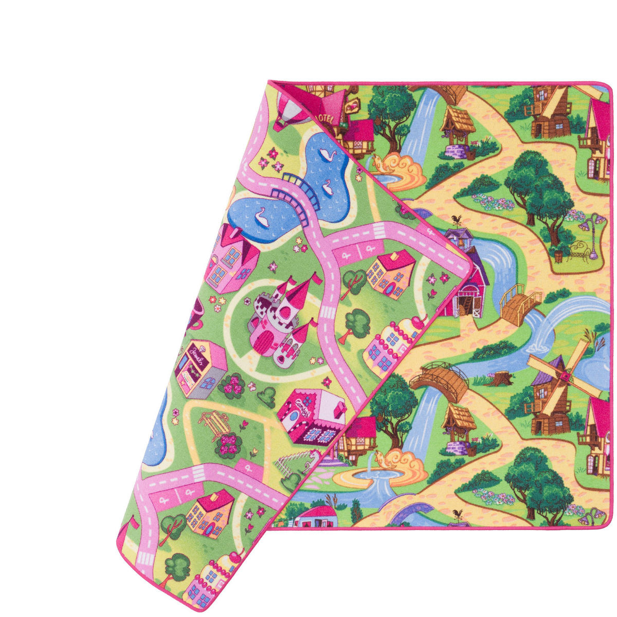 STRASSENTEPPICH BEIDSEITIG STRASSENLANDSCHAFTEN - Pink, Textil (160/240cm) - Snapstyle