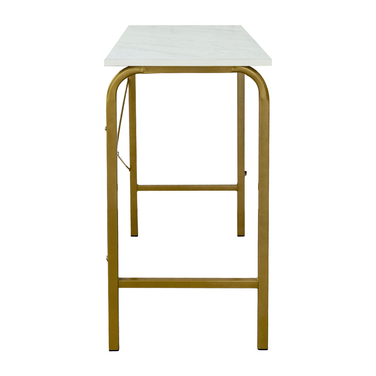 BÜROTISCH Messing - Messingfarben, Holzwerkstoff (73.6/40/73.6cm) - Teamson Home