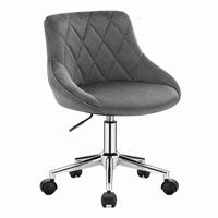 BÜROSTUHL höhenverstellbar mit Rollen Samt Dunkelgrau - Dunkelgrau, Metall (37.5/77/31.5cm) - Meubliv