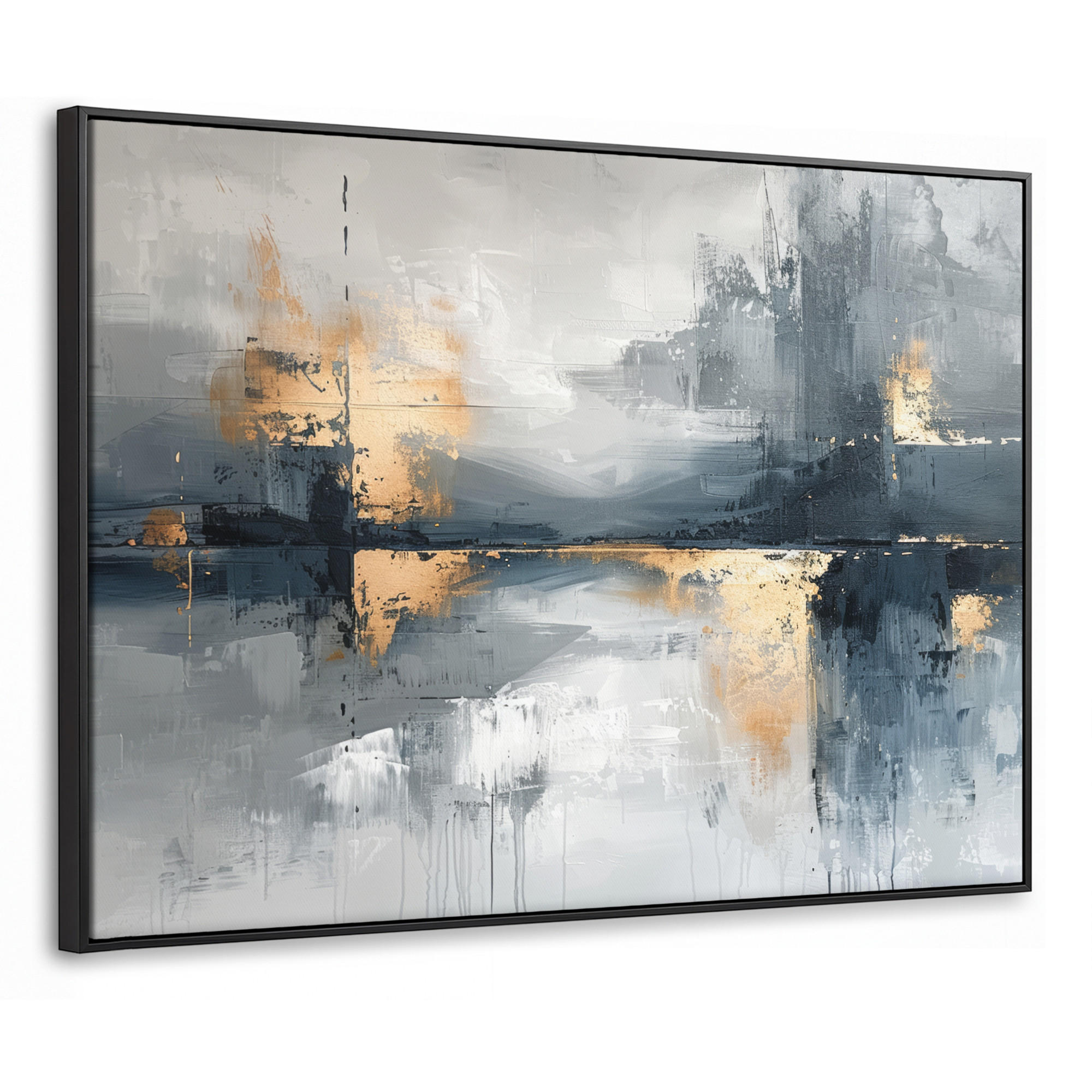 MuchoWow Leinwand Dunkelgrau 70x50 cm