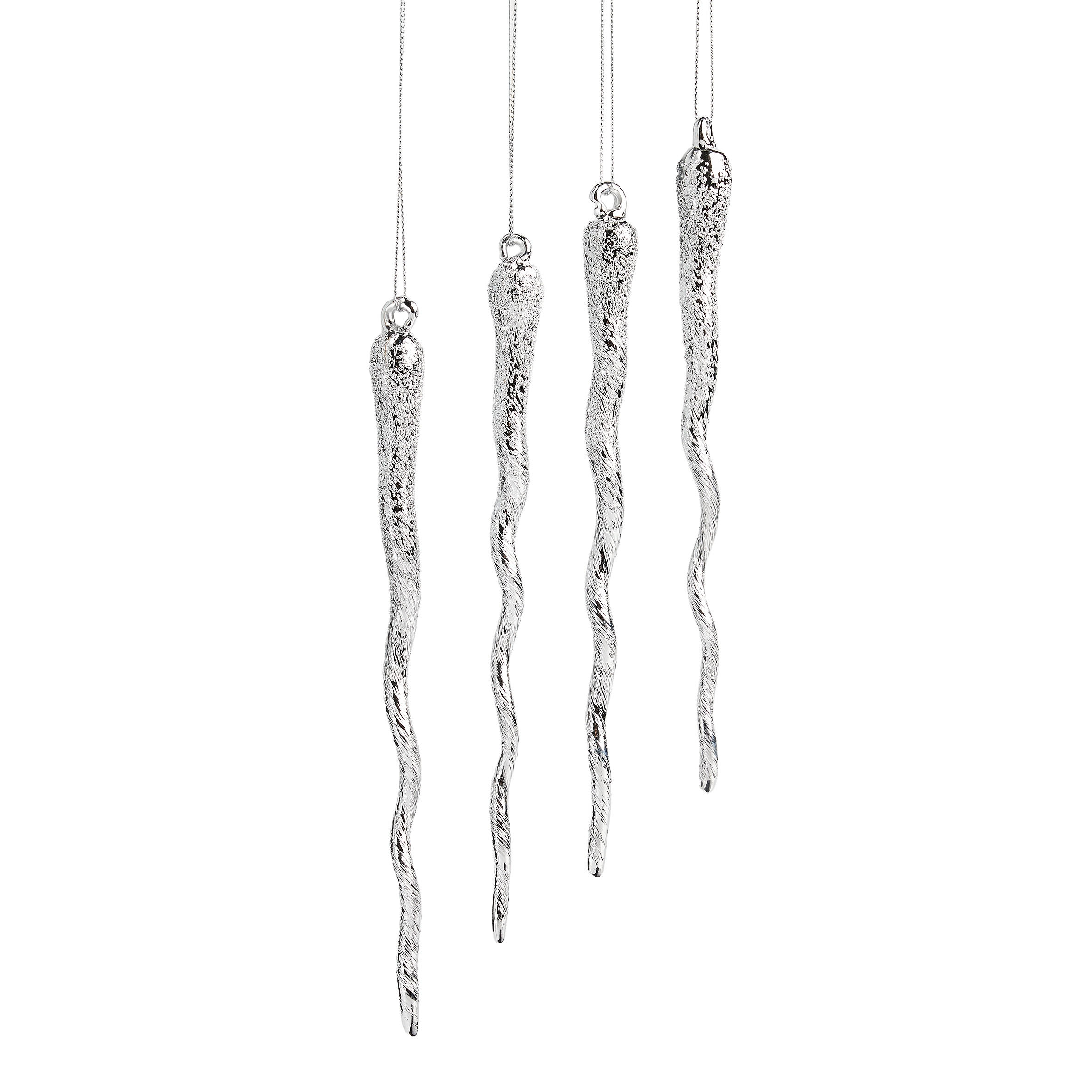 CHRISTBAUMANHÄNGER Glace, Transparent, 22 x 11.5 x 2.5 cm, Dekorative Weihnachtsdeko - Transparent, Kunststoff (2.5cm) - home&you