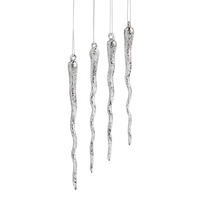 CHRISTBAUMANHÄNGER Glace, Transparent, 22 x 11.5 x 2.5 cm, Dekorative Weihnachtsdeko - Transparent, Kunststoff (2.5cm) - home&you