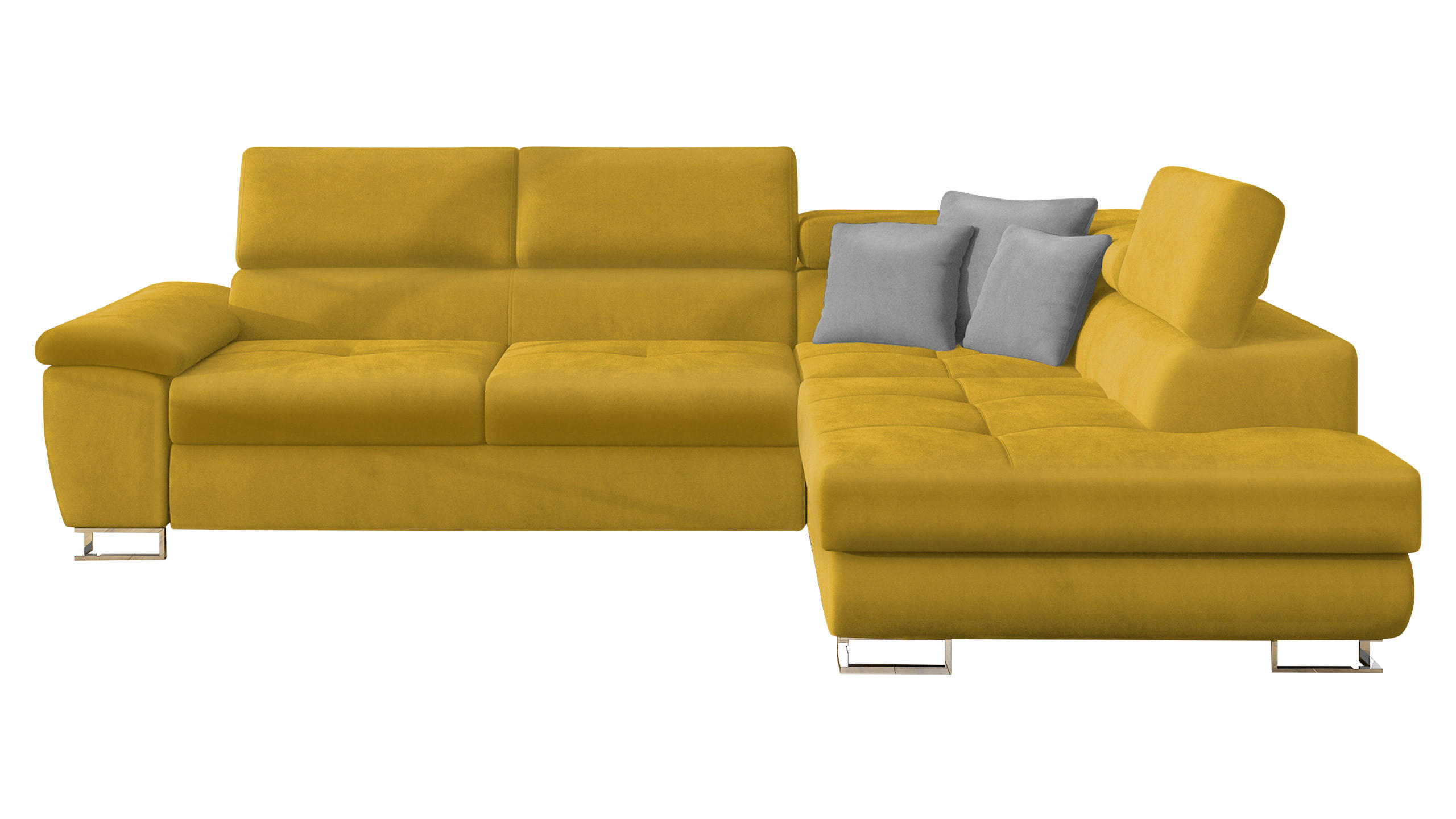 ECKSOFA Cotere, Seite: Rechts - Gelb, Holz/Textil (270/202cm) - MIRJAN24