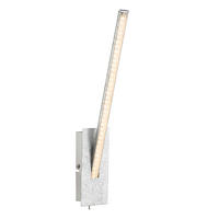 LED WANDLEUCHTE Fuego Silber Kristalloptik - Silberfarben, Metall (6.2/10.5/35cm) - Globo Lighting