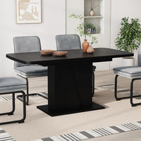 ROZKLÁDACÍ JÍDELNÍ STŮL Fenaro Černá - černá, kompozitní dřevo (80/120/77.3cm) - Vicco