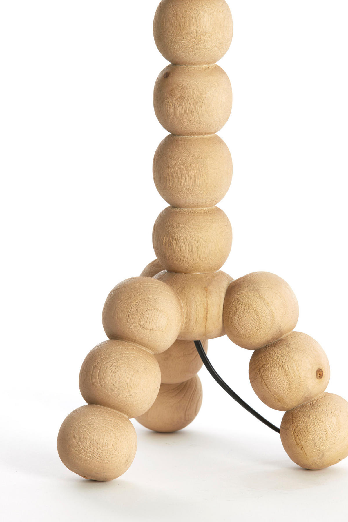 LAMPENFUSS Veglio Braun Ø20/50 cm - Hellbraun, Holz (20/20/50cm) - Light & Living