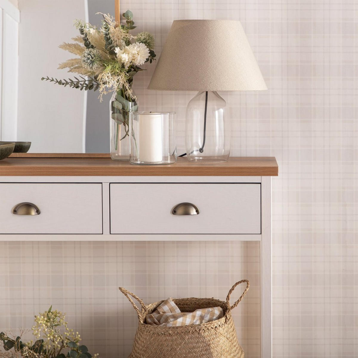 KONSOLENTISCH FÜR DIE EINGANGSHALLE Marais Zweifarbig 100 cm x 85 cm - Multicolor, Holzwerkstoff (35/100/85cm)