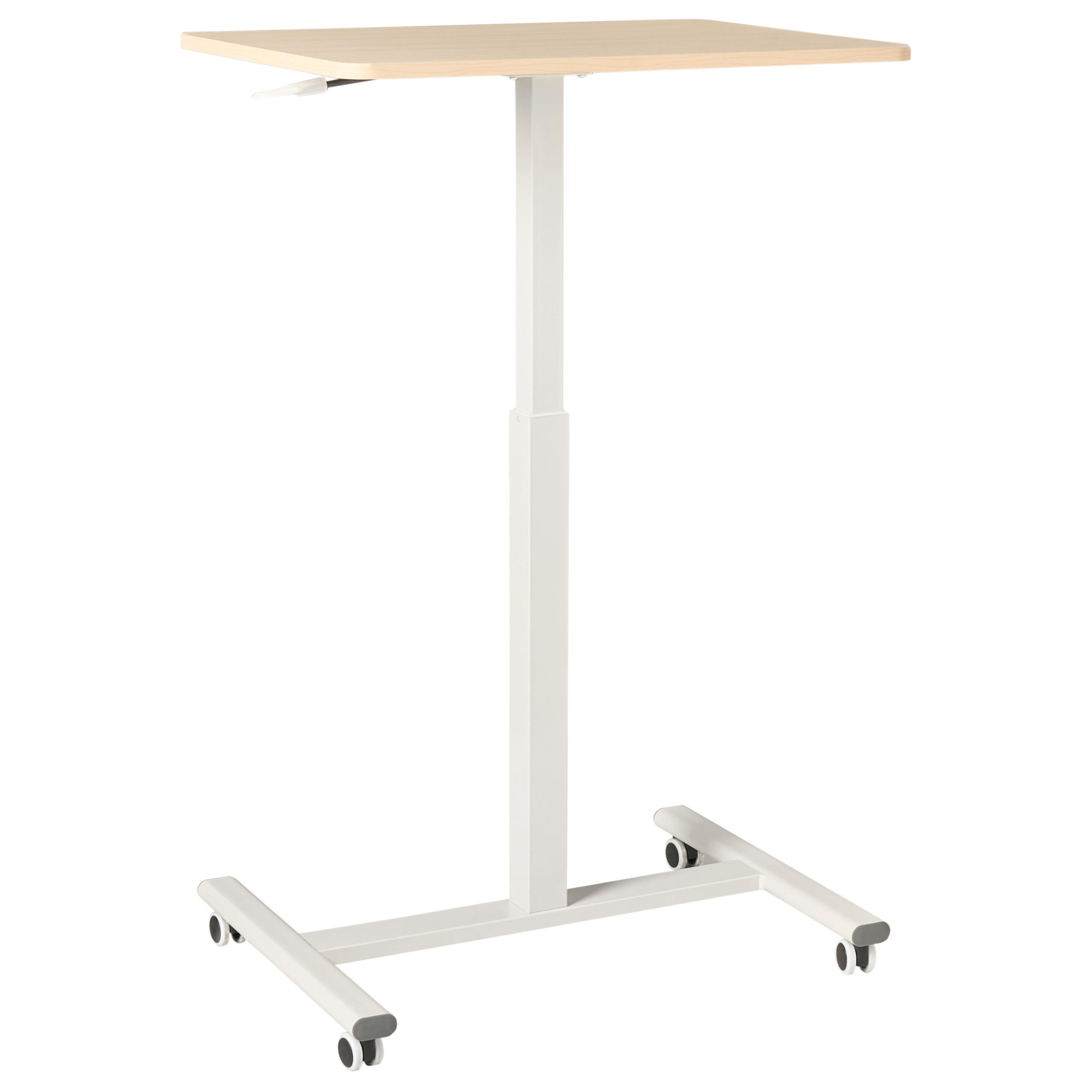 Beliani Laptoptisch Hellbraun, Braun, Weiß 65x73x48 cm