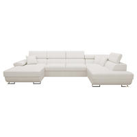 WOHNLANDSCHAFT Cotere Bis Premium, Seite: Rechts - Creme, Holz/Textil (345/91/202cm) - MIRJAN24