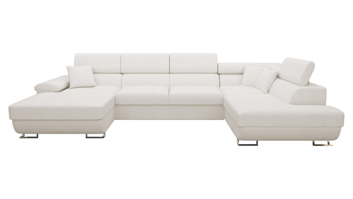 WOHNLANDSCHAFT Cotere Bis Premium, Seite: Rechts - Creme, Holz/Textil (345/91/202cm) - MIRJAN24