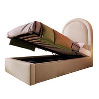 KINDERBETT Polsterbett 90/200 cm aus PU mit Stauraum und hydraulischem Lattenrost Beige - Beige, Kunststoff (90/200cm) - Modenvie