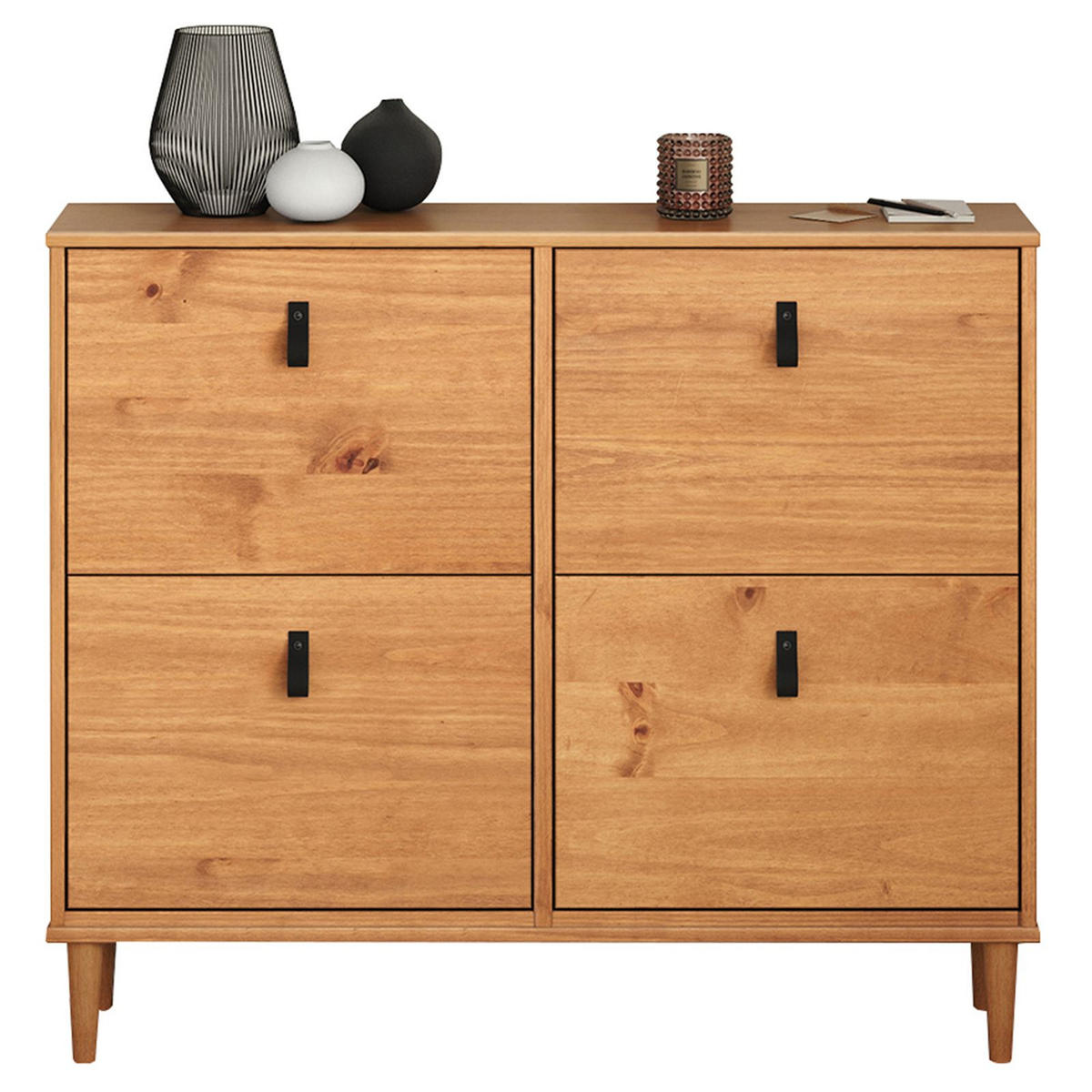 SCHUHKIPPER MIKKA Eiche - Eichefarben, Holz (107/92/25cm) - IDIMEX