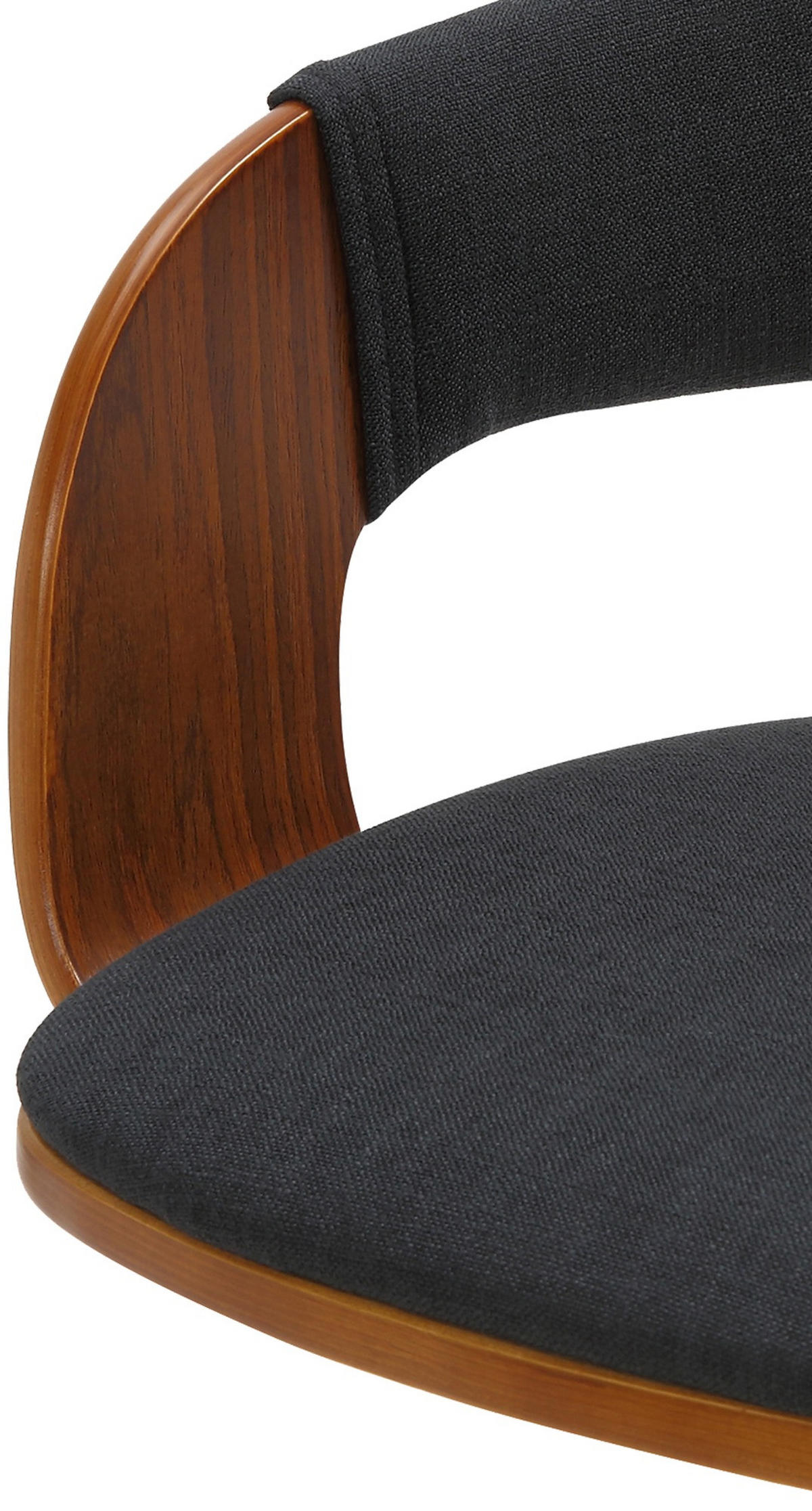 BARHOCKER 2er Set Stoff walnuss/schwarz - Walnussfarben/Schwarz, Textil (50/89/49cm) - CLP