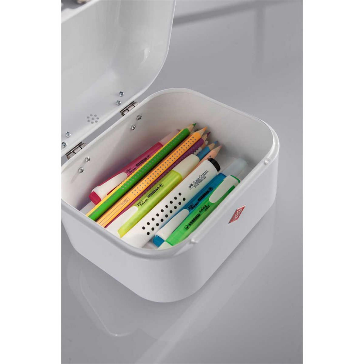 FRÜHSTÜCKSBOX Mini Grandy Weiß - Weiß, Metall (18/17/12cm) - Wesco