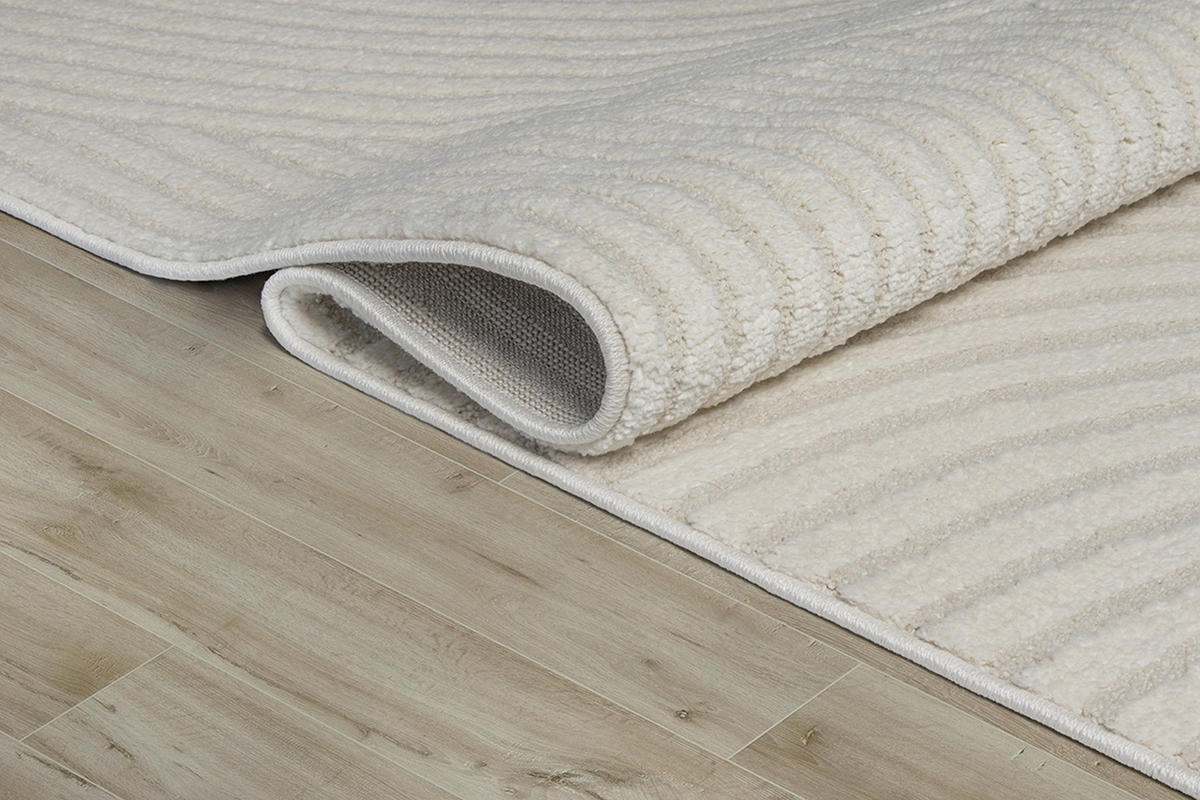 TEPPICHLÄUFER Geometrisch CETINA Polypropylen Creme 80 x 300 cm - Beige, Textil (80/300cm) - KADIMA DESIGN