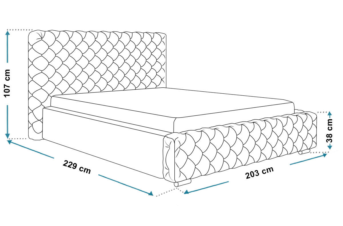 BETT Butelgrün BEN 12 180x200 cm - Grün, Textil (180/200cm) - Sepro Meble