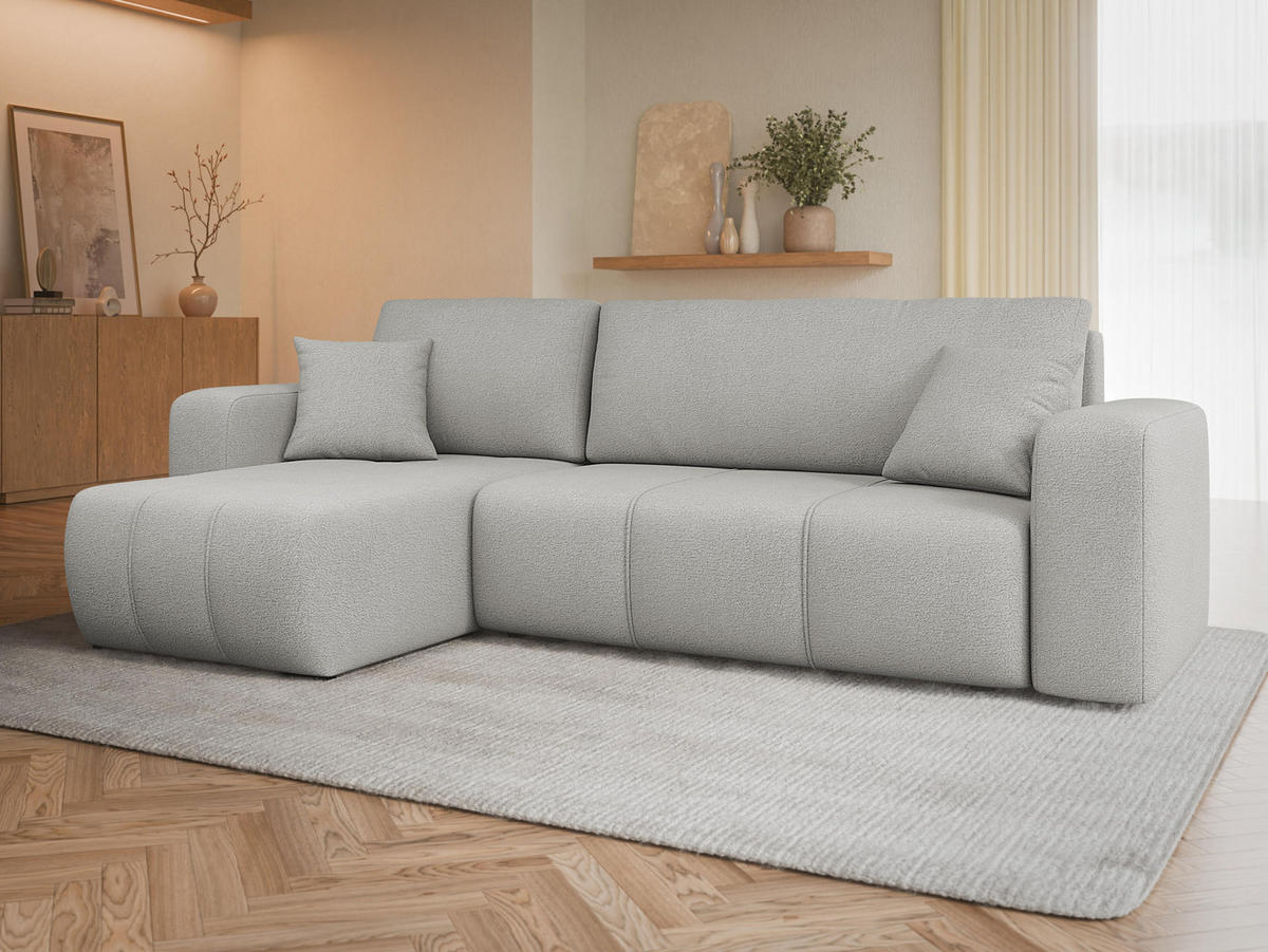 ECKSOFA Furyn - Schwarz/Grau, Holz/Kunststoff (244/145cm) - MIRJAN24