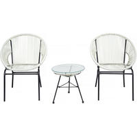 GARTENSITZGRUPPE poli weiss - Weiß, Metall - Habitat Garten