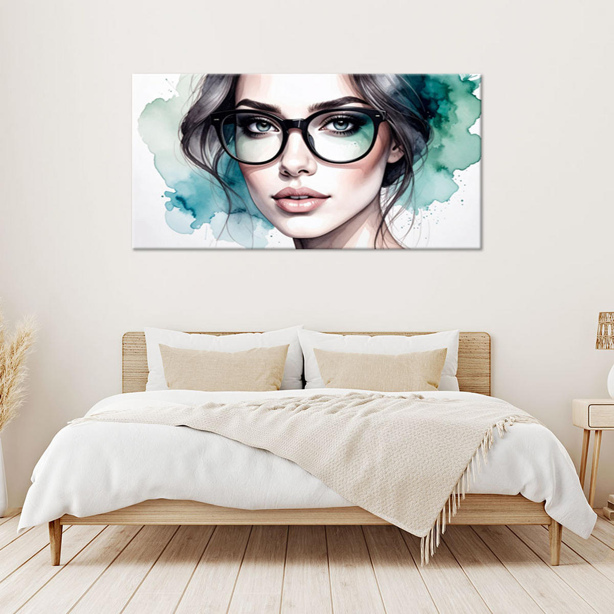 LEINWANDBILD Menschen & Charaktere 100x50cm - Blau, Textil (100/50cm) - Feeby