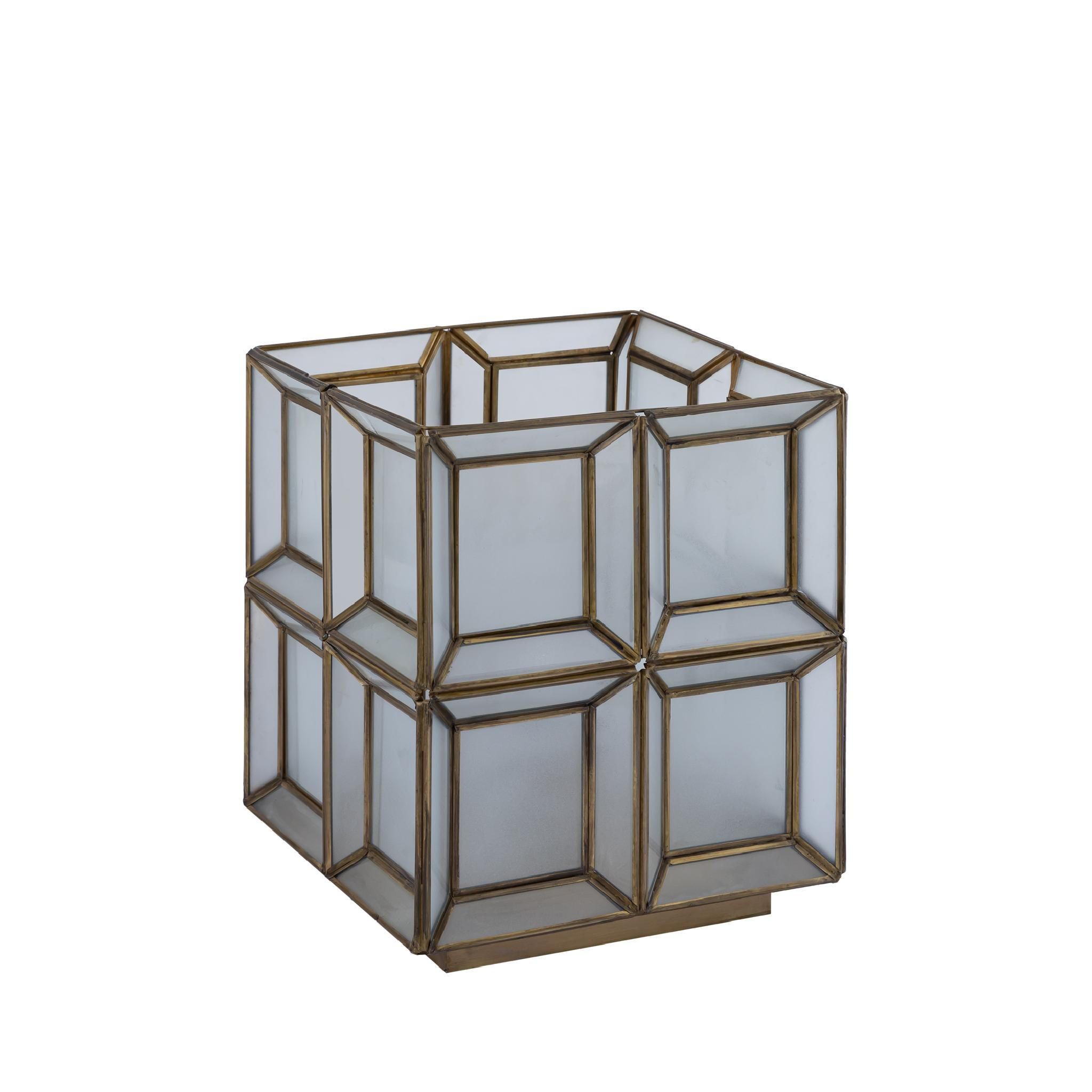 TISCHLAMPE Layra Gold 24/24/30cm - Goldfarben, Glas (24/24/30cm) - PTMD Collection