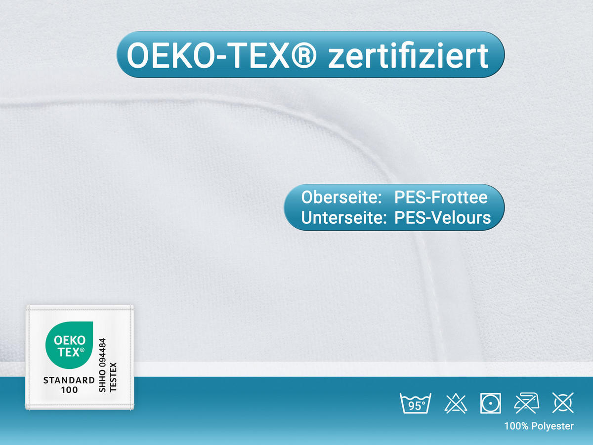 ERWACHSENENLÄTZCHEN, 50x110 cm, 100% Polyester, Weiß - Weiß, Textil (50/110cm) - Zollner