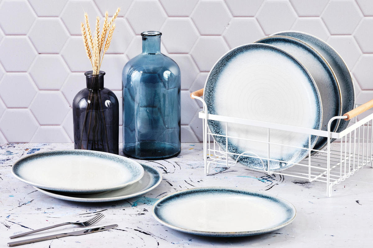 TELLER Cosmos Ø27,5cm - 6er-Set - Azur - Blau, Keramik (27.5cm) - Björn