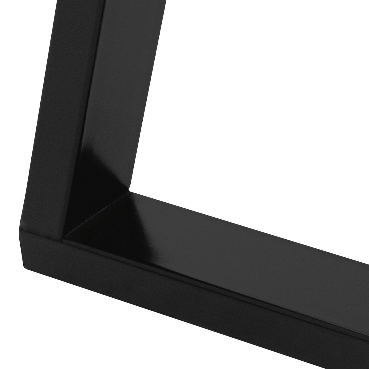 TISCHBEINE 2er Set 50xH71 cm X-Form, Schwarz - Schwarz, Metall (50/5/71cm) - ML-DESIGN