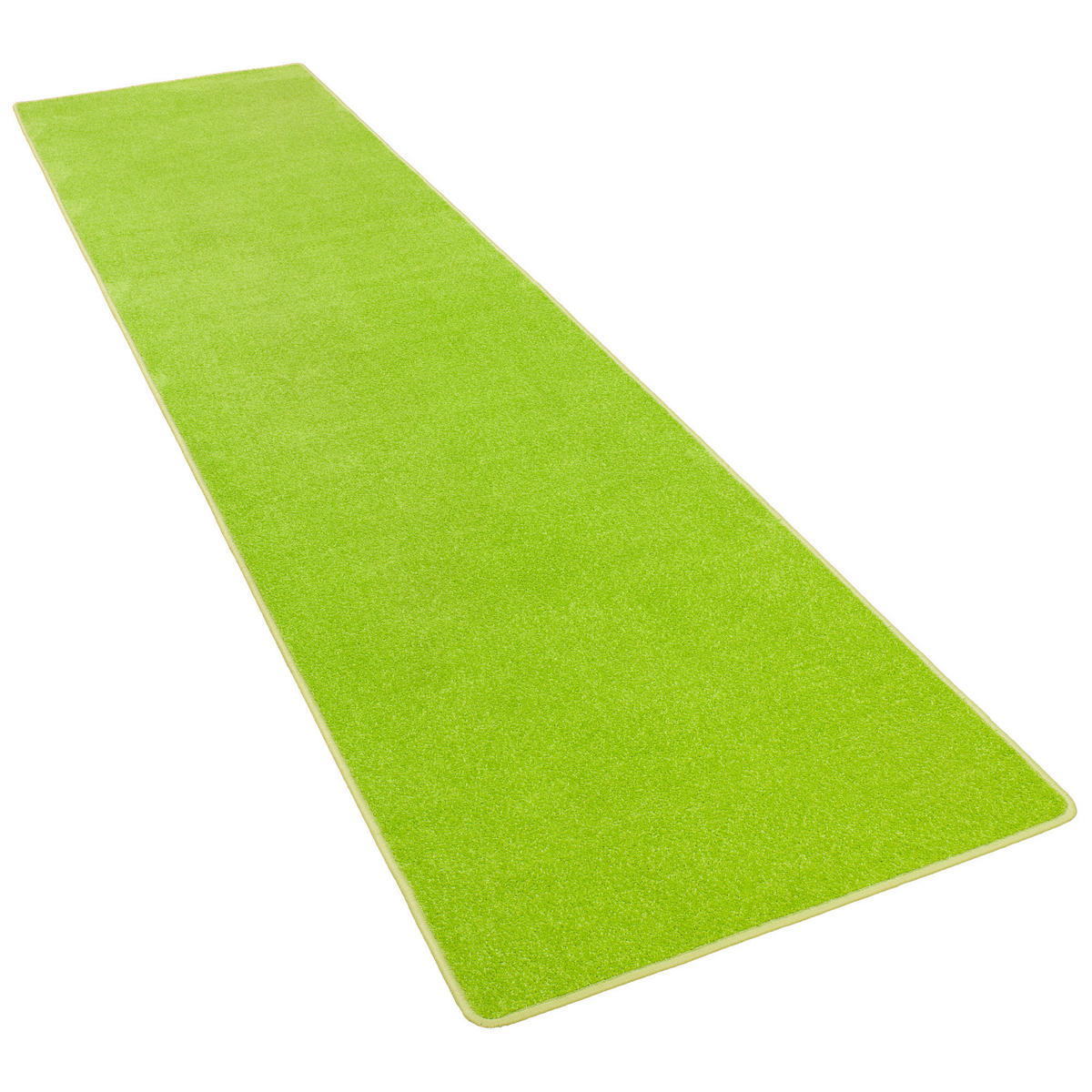 TREND VELOURS LÄUFER TEPPICH JOY - Hellgrün, Textil (80/320cm) - Snapstyle