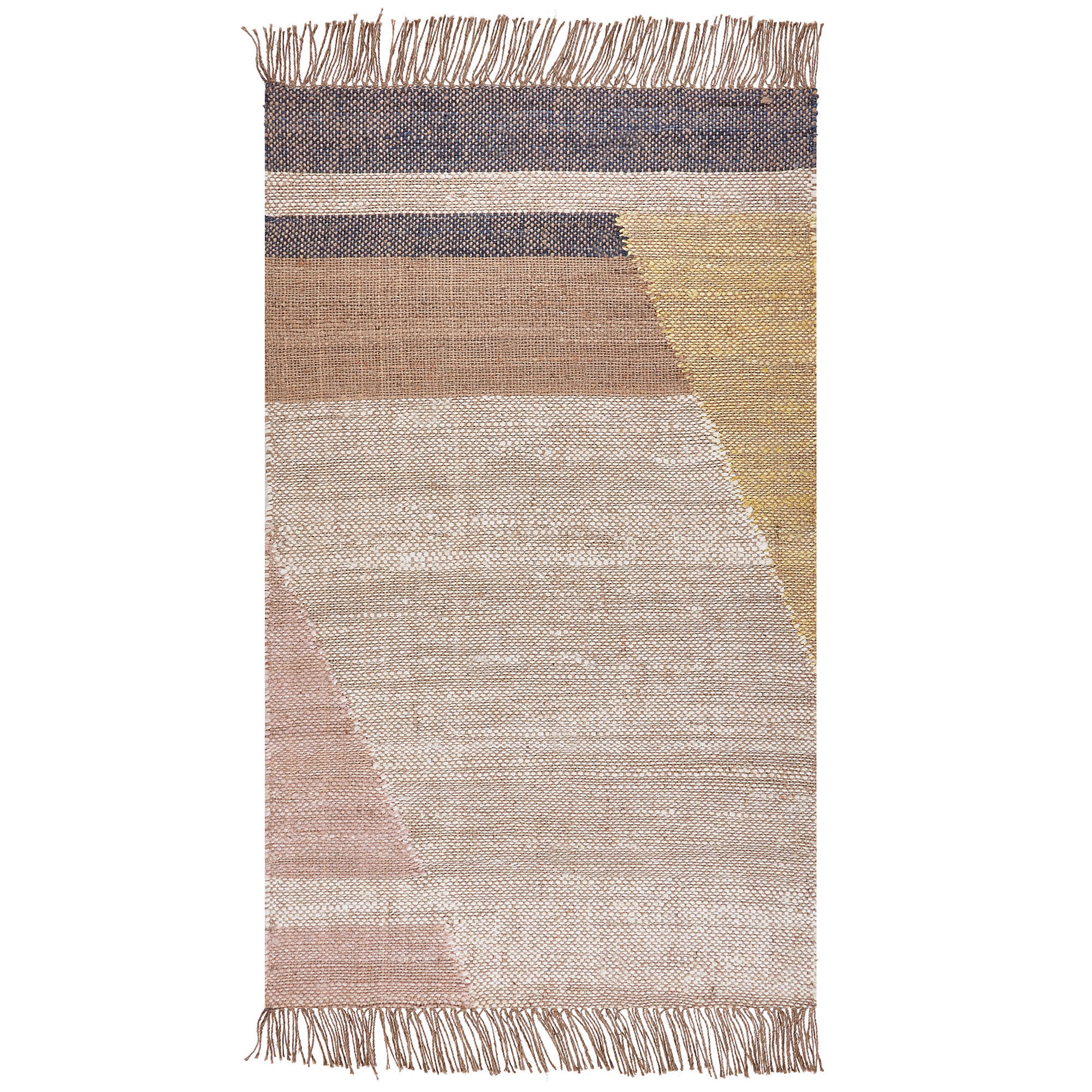 KURZFLOR-TEPPICH Samlar 150/80 cm - Braun, Naturmaterialen (80/150cm) - Beliani